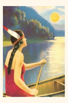 Vintage Journal Indian Maiden Watching Sunset by Found Image Press