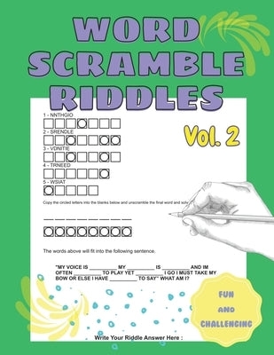 Fun and Challenging Word Scramble Riddles Vol2 Word Scramble Book for Adults: Jumble Word Game by Mindbender, Martin