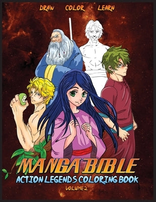 Manga Bible Action Legends Vol 2: Coloring Book by Ortiz, Javier H.