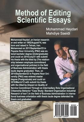 Method of Editing Scientific Essays by Saeidi, Mahdiye