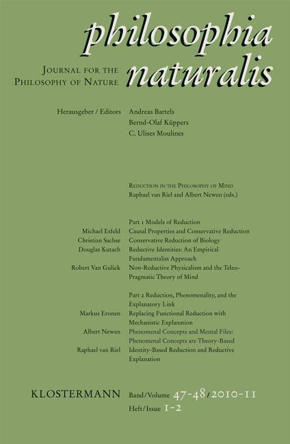 Reduction in the Philosophy of Mind by Van Riel, Raphael