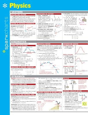 Physics Sparkcharts: Volume 54 by Sparknotes