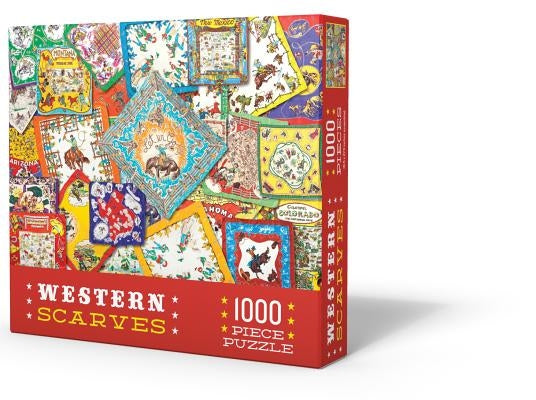 Western Scarves Puzzle 1000 Piece by Gibbs Smith Gift