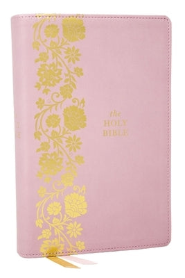 KJV Personal Size Large Print End-Of-Verse Reference Bible, Pink Leathersoft, Red Letter, Comfort Print by Thomas Nelson