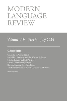 Modern Language Review (119.3) July 2024 by O'Meara, Lucy