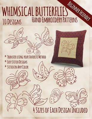 Whimsical Butterflies Hand Embroidery Patterns by Embroidery, Stitchx