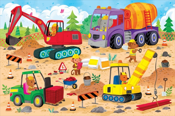 Construction Site Kids' Floor Puzzle (48 Pieces) (36 Inches Wide X 24 Inches High) by 