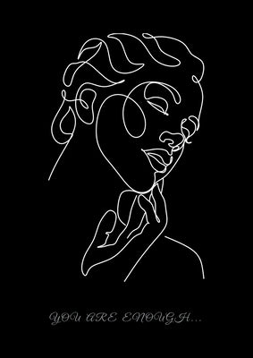 You Are Enough Black: You are enough... by Designs, MLD