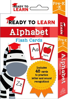 Ready to Learn: Pre-K-K Alphabet Flash Cards: Includes 48 Cards to Practice Letter and Sound Recognition! by Editors of Silver Dolphin Books