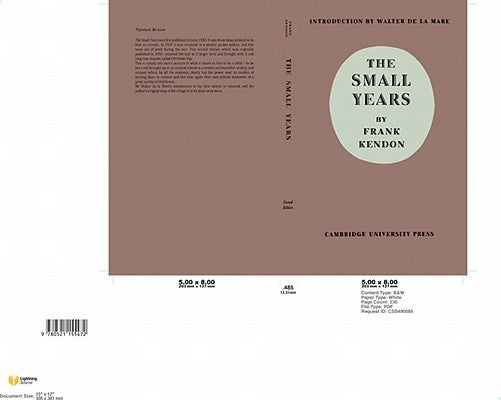 The Small Years by Kendon, Frank