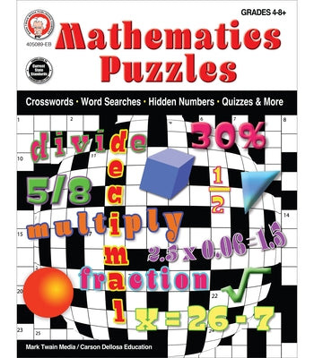 Mathematics Puzzles Workbook by Mark Twain Media