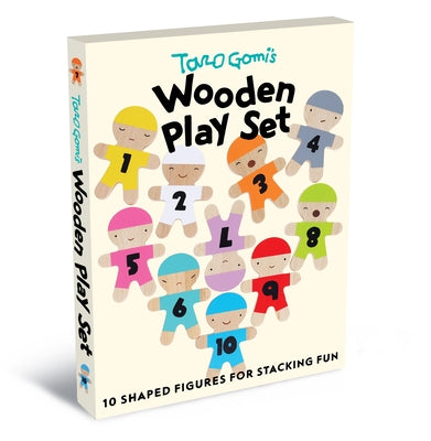 Taro Gomi's Wooden Play Set: 10 Shaped Figures for Stacking Fun by Gomi, Taro