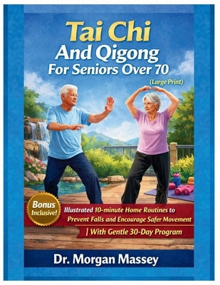 Tai Chi And Qigong For Seniors Over 70 (Large Print): Illustrated 10-minute Home Routines to Prevent Falls and Encourage Safer Movement With Gentle 30 by Massey, Morgan