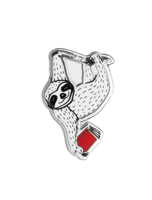 Book Sloth Enamel Pin by Out of Print