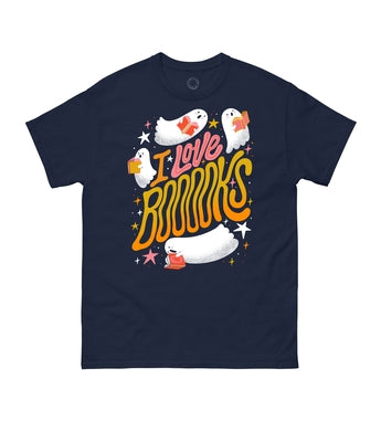 I Love Booooks Unisex T-Shirt Small by Out of Print