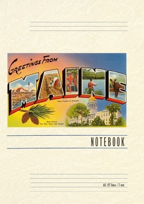 Vintage Lined Notebook Greetings from Maine by Found Image Press