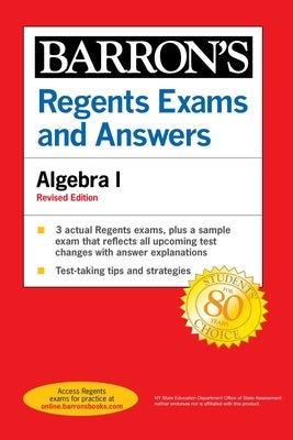 Regents Exams and Answers Algebra I (Barron's Regents Ny) by Rubinstein, Gary M.