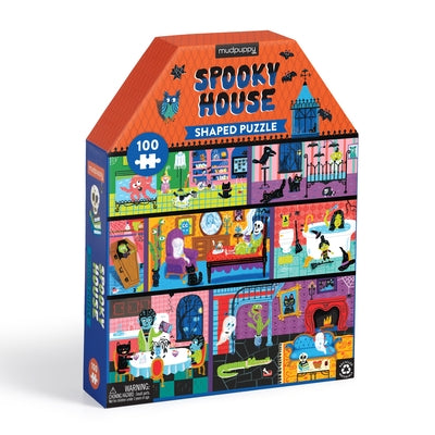 Spooky House 100 PC House-Shaped Puzzle by Mudpuppy