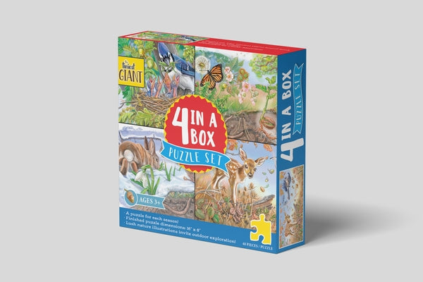 The Tiniest Giant 4-In-1 Puzzle Set: 48-Piece Puzzles for Each Season with Nature Illustrations and Acorn Life Cycle Educational Jigsaw for Kids Ages by Ciletti, Barbara