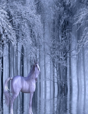 Unicorn Fantasy Notebook: 100 Pages 8.5" X 11" Wide Ruled Line Paper by Rwg