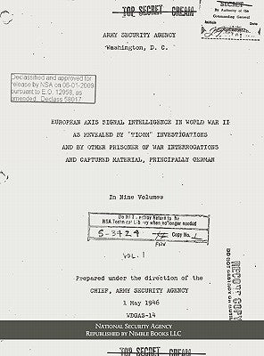 European Axis Signal Intelligence in World War II by National Security Agency