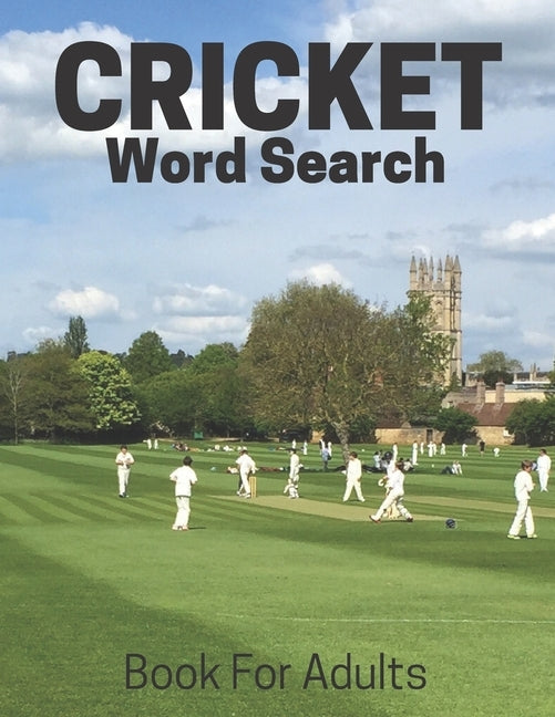 Cricket Word Search Book For Adults: Large Print Cricket Fans gift Puzzle Book With Solutions by Publisher, Nzactivity