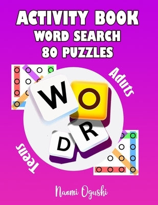 Activity Book Word Search 80 Puzzles Teens and Adults: LARGE PRINT cars and food by Ogushi, Naomi