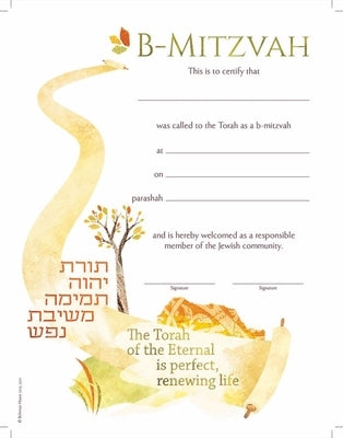 B-Mitzvah Gender Neutral Certificate 5-Pack by House, Behrman