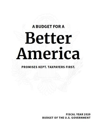 Budget of the United States Government: Fiscal Year 2020 by Office of Management and Budget
