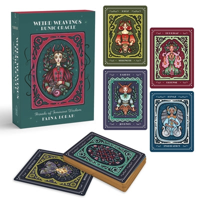 Weird Weavings Runic Oracle: Threads of Feminine Wisdom (Oracle Kit Box Set with 24 Cards and Guide Book) by Lorah, Faina