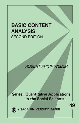 Basic Content Analysis by Weber, Robert Philip