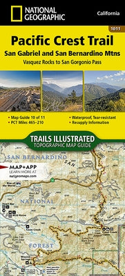 Pacific Crest Trail: San Gabriel and San Bernardino Mountains Map [Vasquez Rocks to San Gorgonio Pass] by National Geographic Maps - Trails Illust
