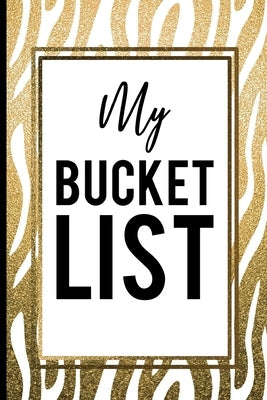 My Bucket List: Gold Zebra Skin On White Background Classic Gift by My Bucket List Press
