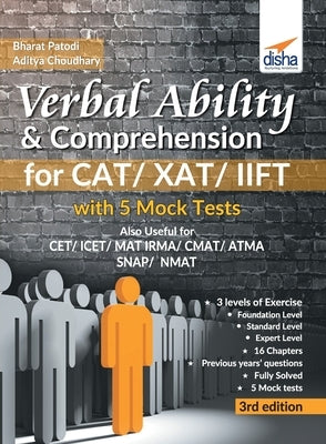 Verbal Ability & Comprehension for CAT/ XAT/ IIFT with 5 Mock Tests 3rd Edition by Patodi, Bharat
