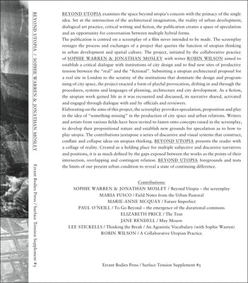 Surface Tension Supplement No. 5: Beyond Utopia by Warren, Sophie