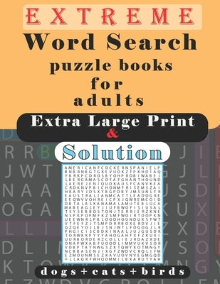 extreme word search puzzle books for adults extra large print and solution: challenging word search books hard level, Great Book of Word Search, Brain by Puzzles Funny, Word Search