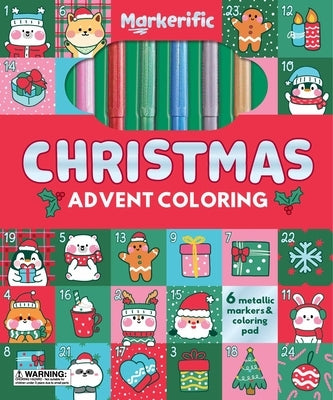 Markerific: Christmas Advent Coloring: Activity Folder with 6 Markers by Lake Press