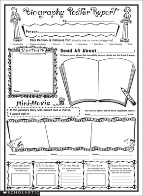 Instant Personal Poster Sets: Biography Report: Big Write-And-Read Learning Posters Ready for Kids to Personalize and Display with Pride! by Cooper, Terry