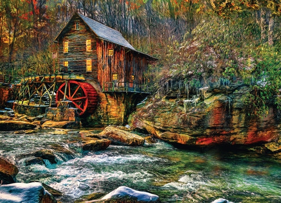 Old Mill 1000-Piece Puzzle by Larry Hersberger