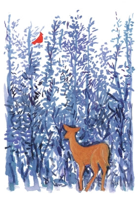 Winter Woodcut Small Boxed Holiday Cards (20 Cards, 21 Self-Sealing Envelopes) by 