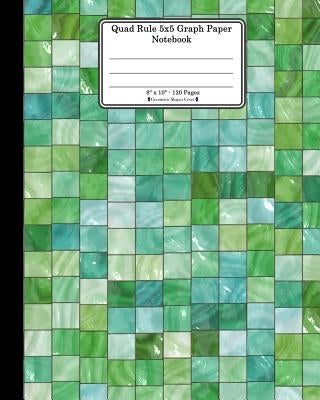Quad Rule 5x5 Graph Paper Notebook. 8 X 10. 120 Pages. Geometric Shapes Cover: Shiny Grid Squares Tiles Design Pattern Cover. Square Grid Paper, Graph by Publishing, Ts