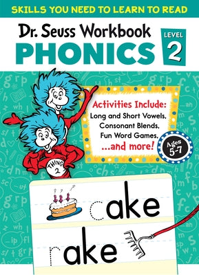 Dr. Seuss Phonics Level 2 Workbook: A Phonics Workbook to Help Kids Ages 5-7 Learn to Read (for Kindergarten and 1st Grade) by Dr Seuss
