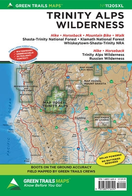 Trinity Alps Wlderness, CA No. 1120sxl by Maps, Green Trails