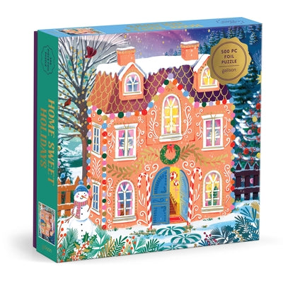 Home Sweet Holidays 500 Piece Foil Puzzle by Galison, Galison