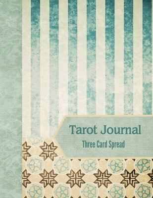 Tarot Journal Three Card Spread - Sage Stripe by Malmsio, Helene