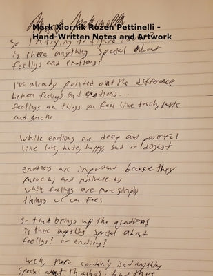 Mark Xiornik Rozen Pettinelli - Hand-Written Notes and Artwork by Pettinelli, Mark Rozen