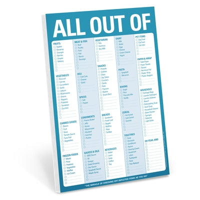 All Out of Pad with Magnet (Blue) by Knock Knock