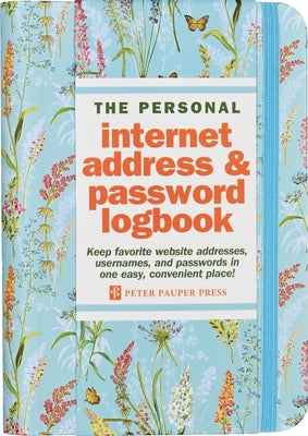 Blooms & Butterflies Internet Address & Password Logbook (Removable Cover Band for Security) by Peter Pauper Press Inc
