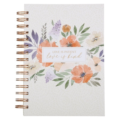 Journal Wirebound Ivory Love Is Patient Love Is Kind by Christian Art Gifts