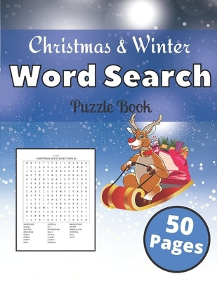 Christmas & Winter Word Search: Amazing Gift Large Print Word Search Puzzle Book for Adults and Kids Ages 4-8 6-12 by Banasik, Johnny